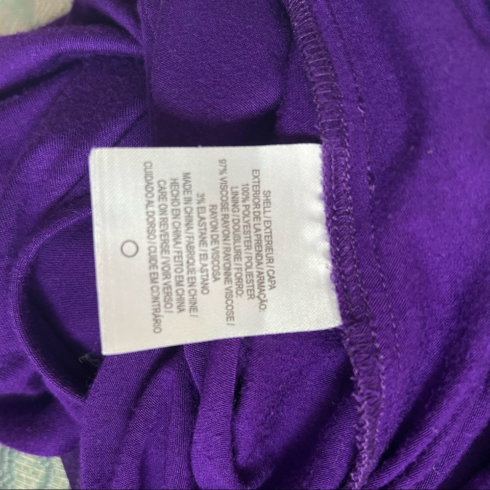 TAHARI Size L Purple Sleeveless Blouse - Picture 5 of 5